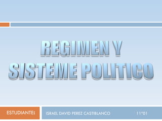ISRAEL DAVID PEREZ CASTIBLANCO 11ª01ESTUDIANTE:
 