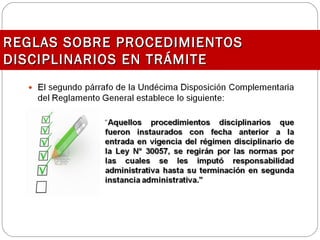 REGLAS SOBRE PROCEDIMIENTOSREGLAS SOBRE PROCEDIMIENTOS
DISCIPLINARIOS EN TRÁMITEDISCIPLINARIOS EN TRÁMITE
 