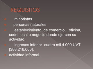 REQUISITOS minoristas 