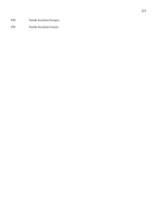 223

PSE   Partido Socialista Europeo.

PSF   Partido Socialista Francés
 
