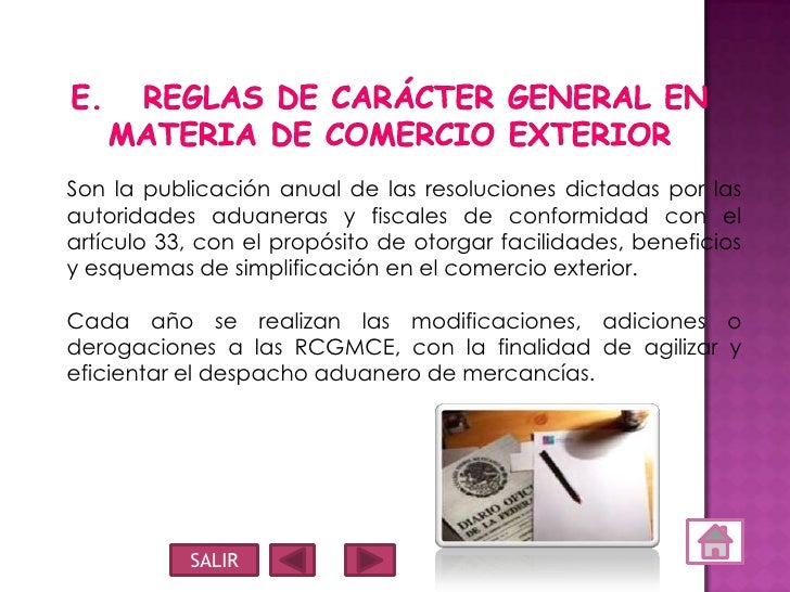 Regimen juridico del comercio exterior