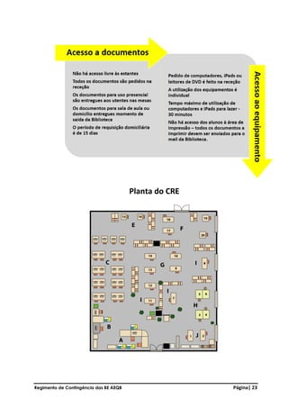 Regimento de Contingência das BE AEQB Página| 23
Planta do CRE
 