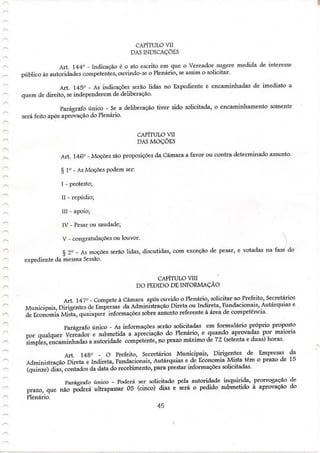 Regimento interno tenório pb