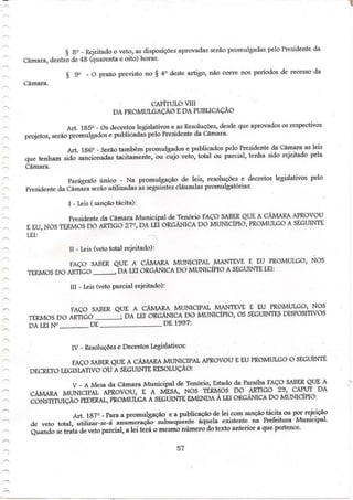 Regimento interno tenório pb