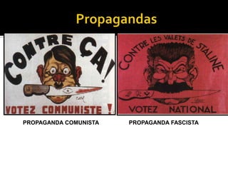 PROPAGANDA COMUNISTA   PROPAGANDA FASCISTA
 