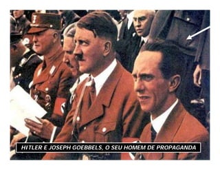 HITLER E JOSEPH GOEBBELS, O SEU HOMEM DE PROPAGANDA
 