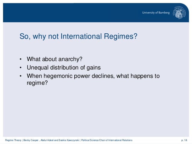 Regime theory International Regimes