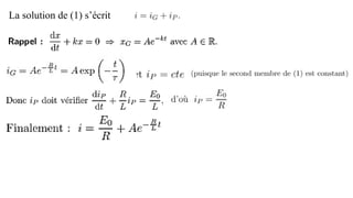 La solution de (1) s’écrit
 