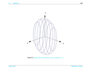 6.1   Qu´ dricas
        a                                                                                    363




                                             z




                   x                                                     y




                   Figura 6.3 – Elipsoide e intersecoes com os planos y = k
                                                   ¸˜




Marco 2012
   ¸                                                                          Reginaldo J. Santos
 