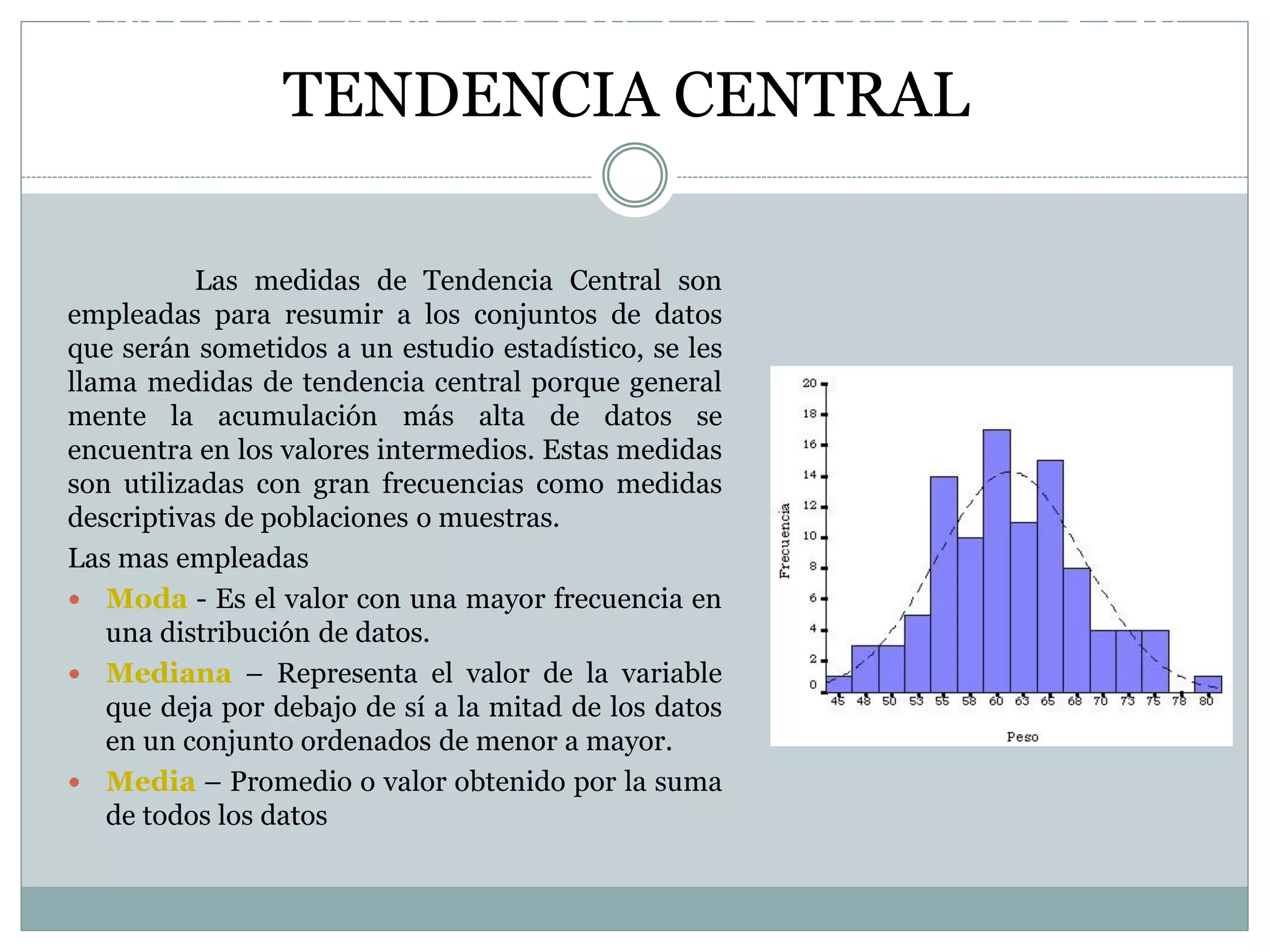 MEDIDAS DE TENDENCIA CENTRAL POSICIÓN Y DISPERSIÓN | PDF