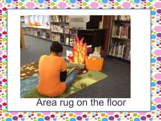 Area rug on the floor
 