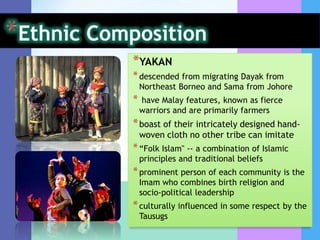 Languages and DialectsCHAVACANO: Spanish-based creole language (derived from the Spanish word "chabacano", meaning "poor taste," "vulgar," "common," "of low quality”)CEBUANO (Bisaya)ZAMBOANGUEÑOMAGINDANAONSAMASUBANON (Tuboy-Salog; Kanluranin/Siocon; Lapuyan