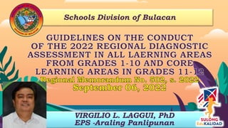 Schools Division of Bulacan
VIRGILIO L. LAGGUI, PhD
EPS -Araling Panlipunan
 