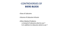 Biers Block Risks #Regional anesthesia | PPTX