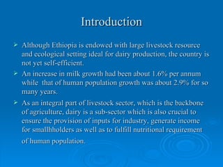 Experiences, Potential and Plans for Dairy Development in Crop-Livestock and Urban and Peri-urban Systems.
