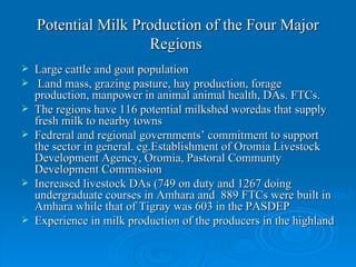 Experiences, Potential and Plans for Dairy Development in Crop-Livestock and Urban and Peri-urban Systems.