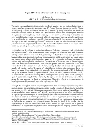Regional development | PDF