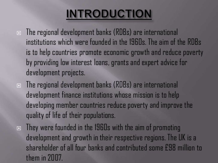  Regional development bank 