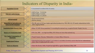 Regional disparity in India | PPSX