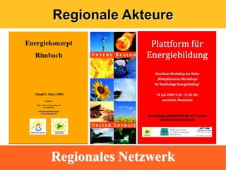 Regionale Akteure




Regionales Netzwerk
 