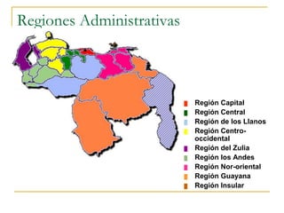 Regionalización Político Administrativa de Venezuela