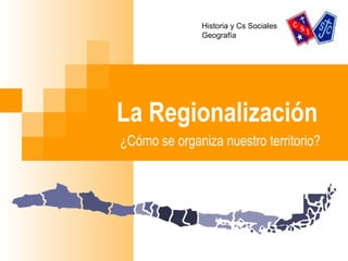 La Regionalización ¿Cómo se organiza nuestro territorio? Historia y Cs Sociales Geografía 