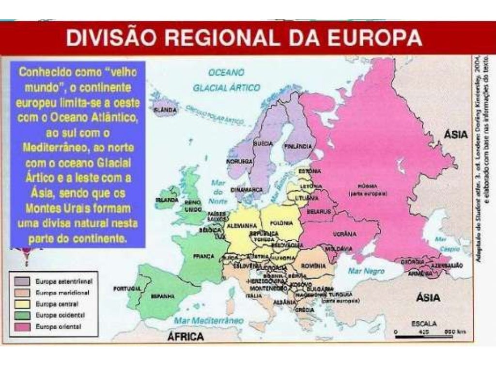 Regionalização do continente europeu