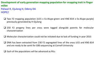 Regional planning meet Harare : Genomics- ESA  by Damaris Achieng odeny