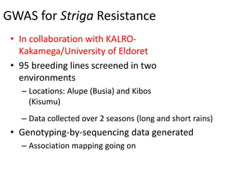 Regional planning meet Harare : Genomics- ESA  by Damaris Achieng odeny