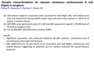 Regional planning meet Harare : Genomics- ESA  by Damaris Achieng odeny
