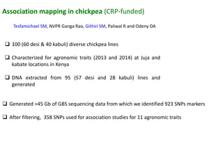 Regional planning meet Harare : Genomics- ESA  by Damaris Achieng odeny