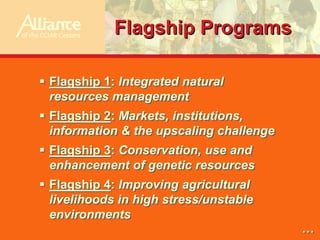 The Regional Plan for Collective Action in Eastern & Southern Africa: improving post-crisis recovery through agricultural research