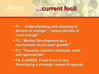 The Regional Plan for Collective Action in Eastern & Southern Africa: improving post-crisis recovery through agricultural research