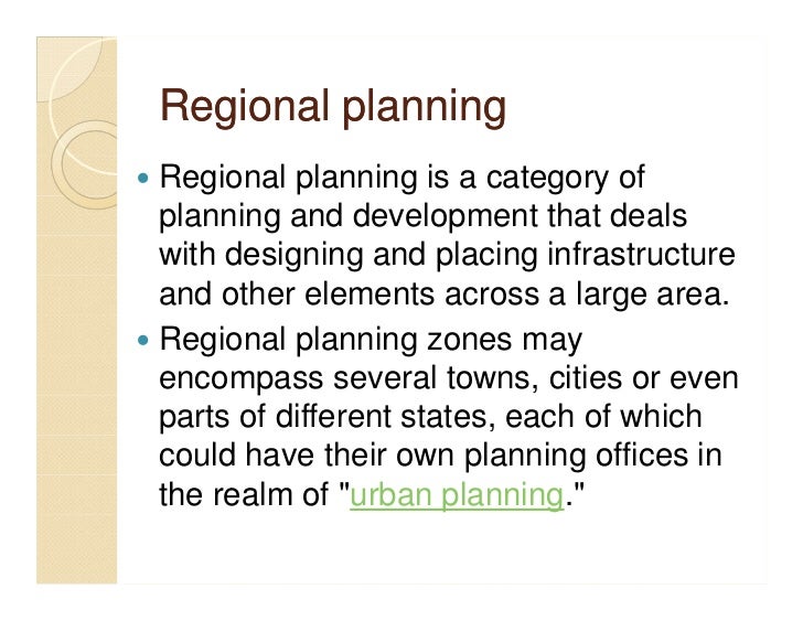 Regional planing