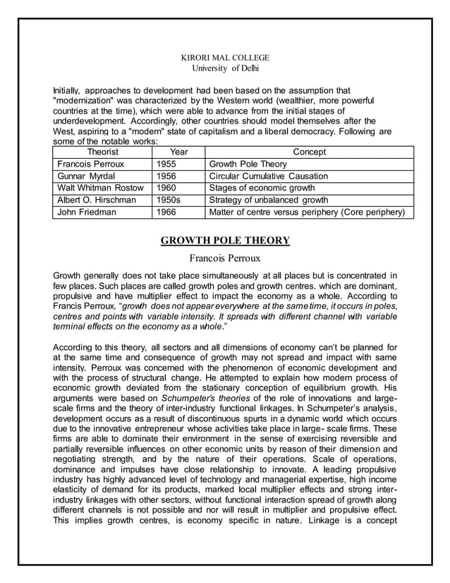 Theories and models for Regional planning and development PDF