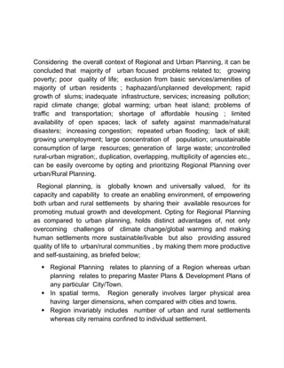 Regional Planning and Urban Planning.docx
