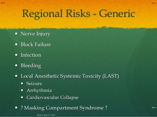 Regional anesthesia risks and benefits