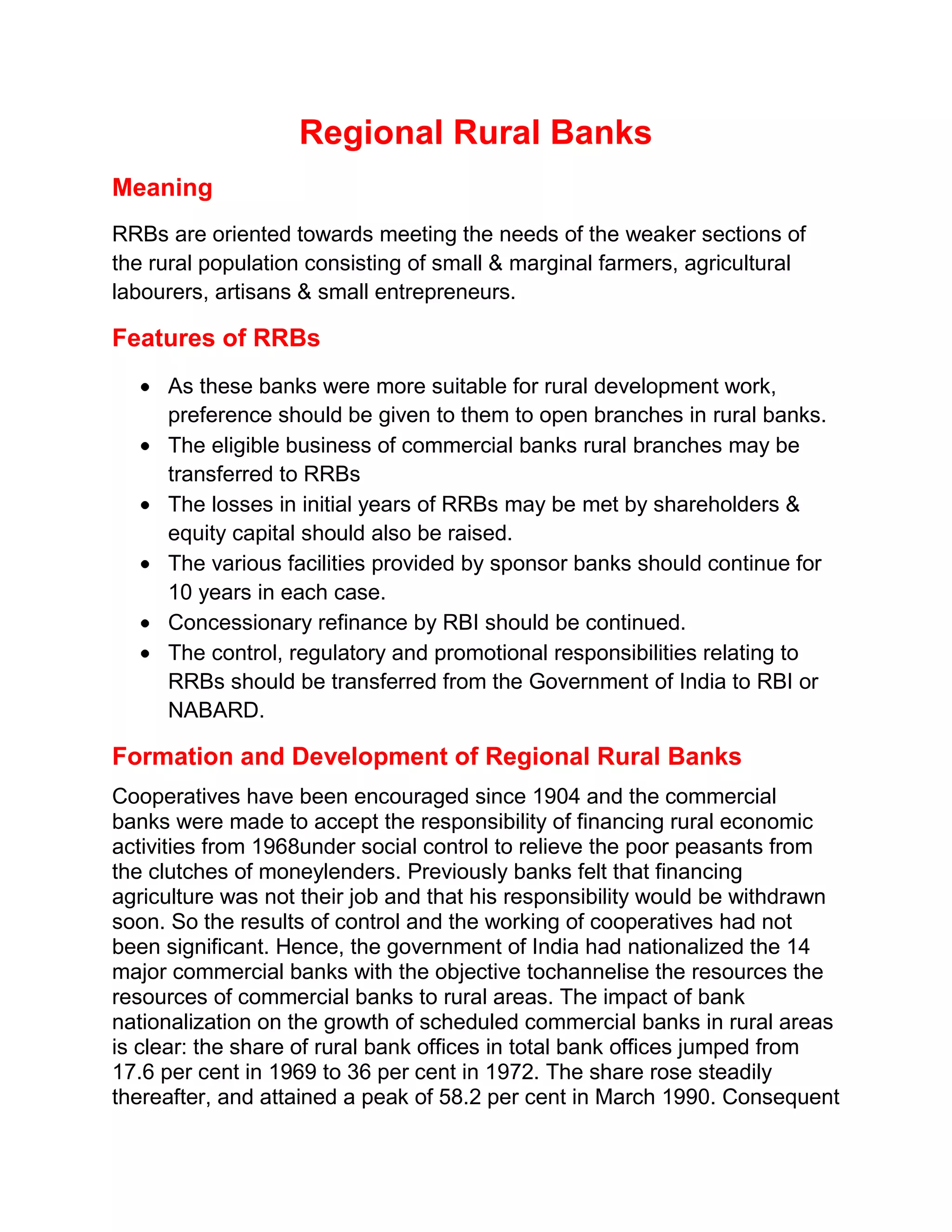 Regional rural banks | DOCX