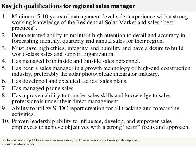 area sales manager job description