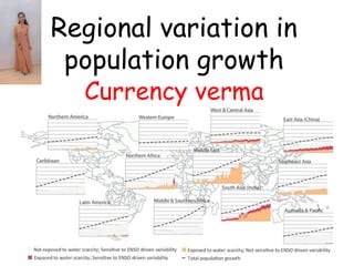 Regional variation in
population growth
Currency verma
 