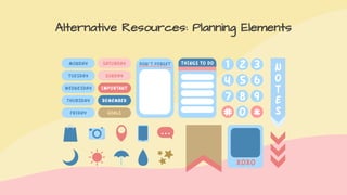 Alternative Resources: Planning Elements
 