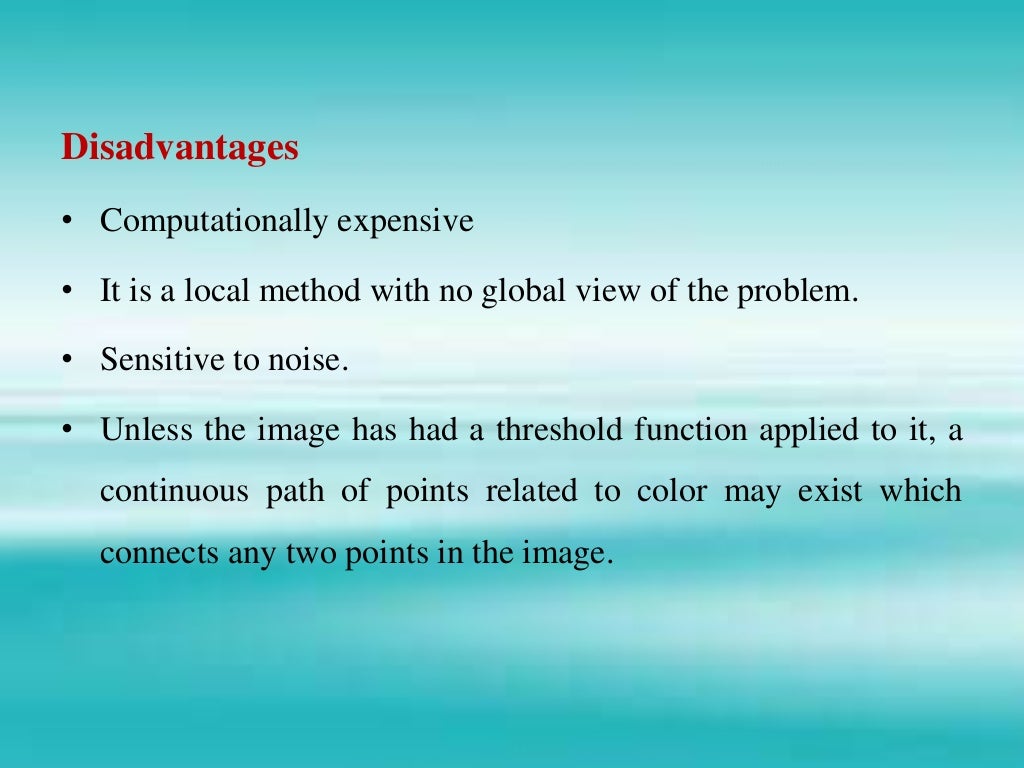 Region based segmentation