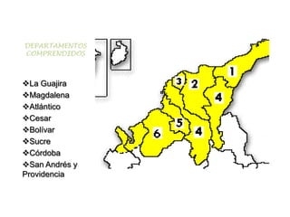 DEPARTAMENTOSCOMPRENDIDOSLa Guajira