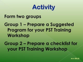 Promote……
 DG’s Programme
 Membership Growth
 Membership Retention
 New Club Extension
 Calendar of Events
 Indoctrination
 LCIF
m n RAJU
 