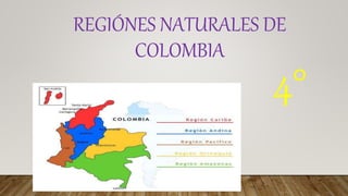 REGIÓNES NATURALES DE
COLOMBIA
4°
 