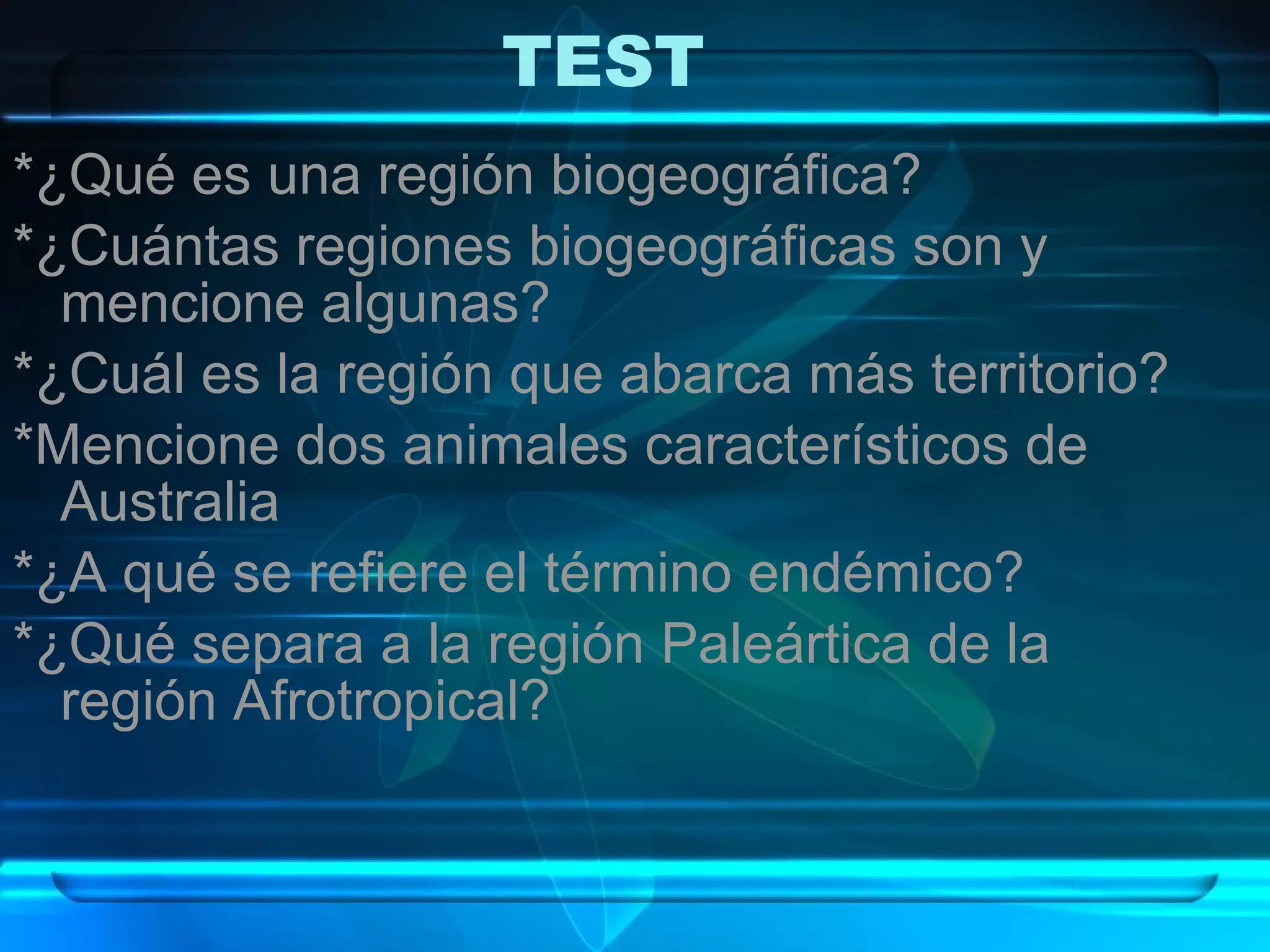 Regiones Biogeograficas Del Mundo | PPT