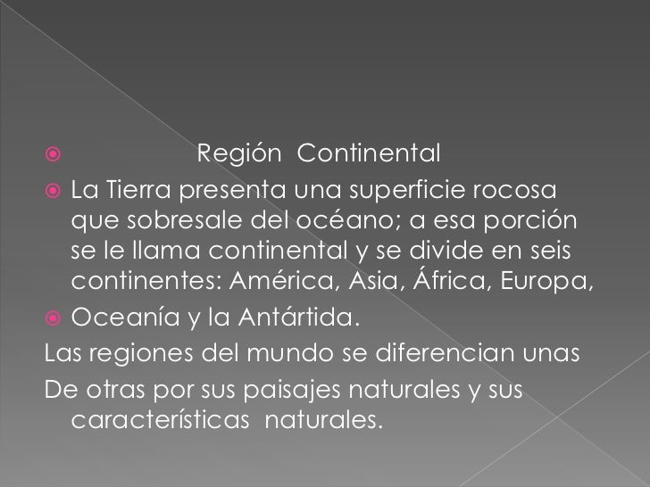 Regiones Continentales