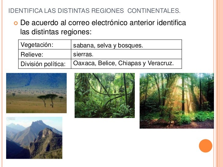 Regiones continentales