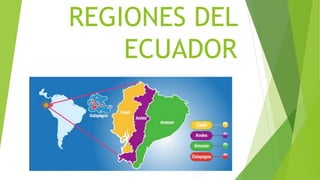 REGIONES DEL
ECUADOR
 