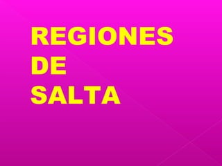 REGIONES
DE
SALTA
 